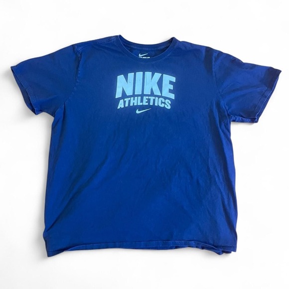 Nike Other - Vintage Nike Athletics Blue T-Shirt, Y2K Graphic Tee, Men's Size XXL